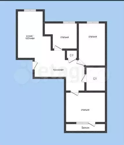 3-к. квартира, 92 м, 1/3 эт. - Фото 0