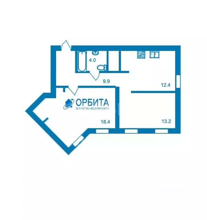 2-к кв. Тюменская область, Тюмень Новгородская ул., 3 (61.5 м) - Фото 1