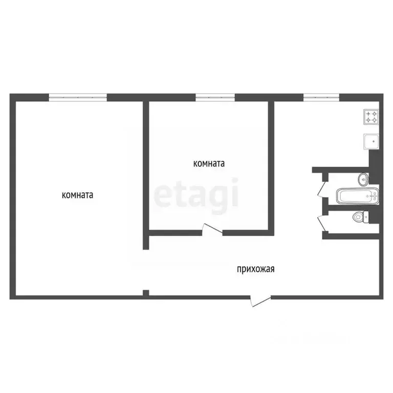 2-к кв. Красноярский край, Красноярск Ульяновский просп., 38 (44.8 м) - Фото 2