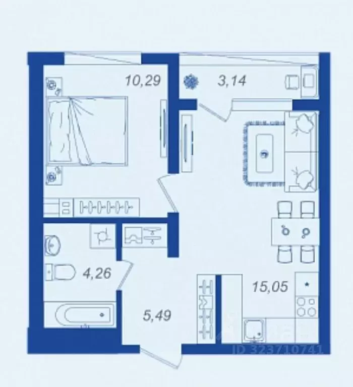 1-к кв. Брянская область, Брянск Новый Город жилой комплекс (36.66 м) - Фото 1