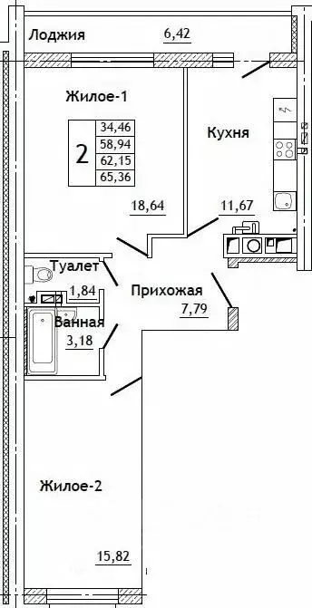 2-к кв. Смоленская область, Смоленский муниципальный округ, д. ... - Фото 0
