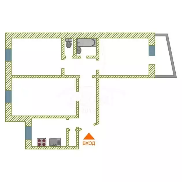 3-комнатная квартира: Тюмень, улица Мельникайте, 128 (67.7 м) - Фото 2