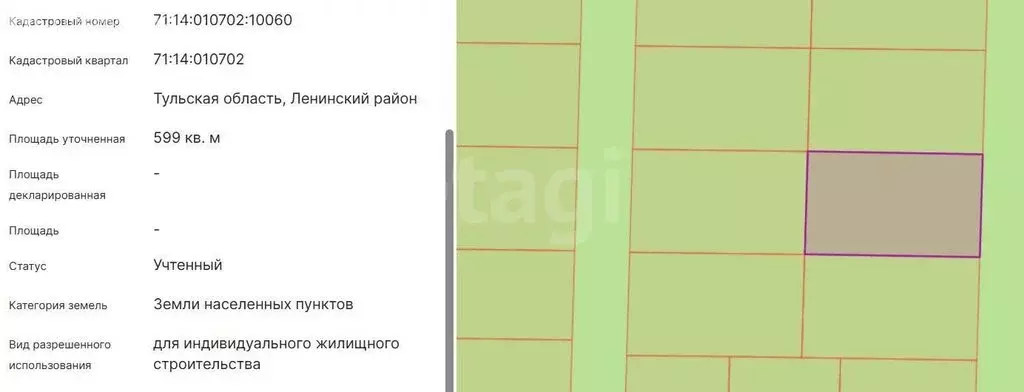 Участок в Тульская область, городской округ Тула, рабочий посёлок ... - Фото 1