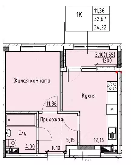 1-к кв. Ростовская область, Батайск ул. Талалихина (34.22 м) - Фото 0