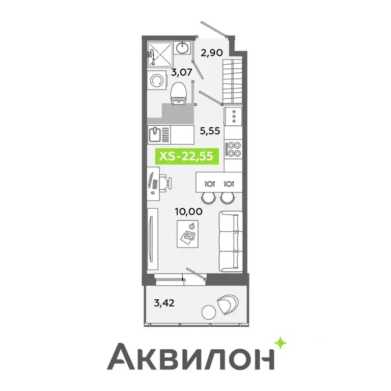 Студия Ленинградская область, Всеволожский район, Заневское городское ... - Фото 0