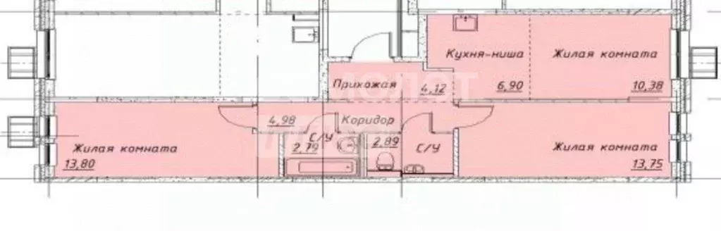 2-к кв. Московская область, Химки Клязьма-Старбеево мкр, Ивакино кв-л, ... - Фото 2