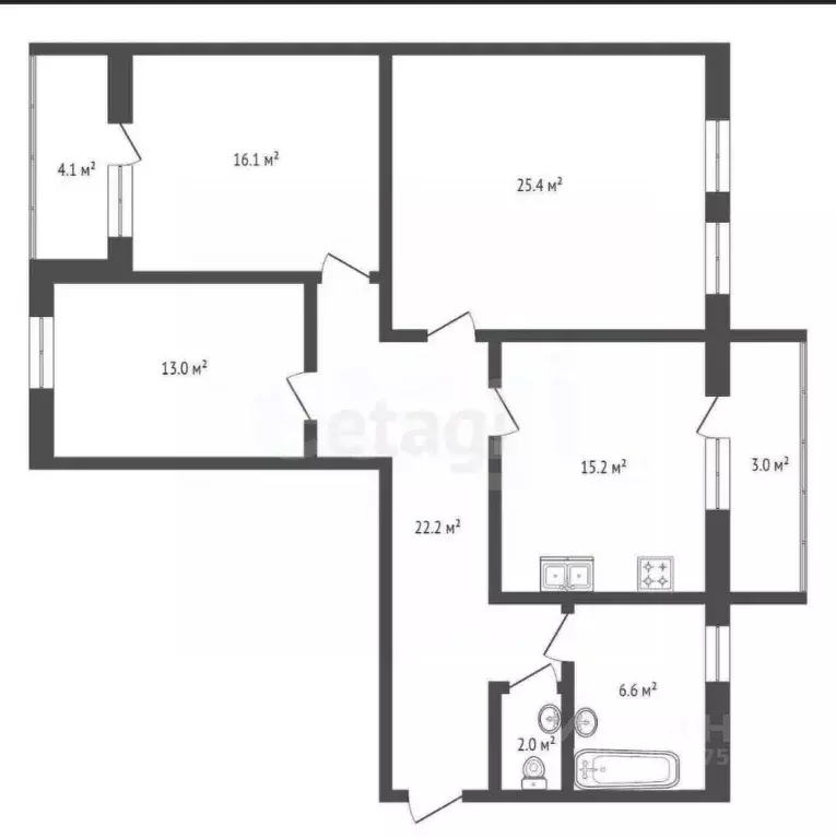 3-к кв. Тамбовская область, Тамбов ул. Карла Маркса, 148А (101.5 м) - Фото 0