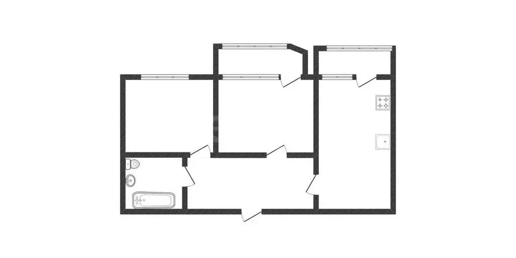 2-комнатная квартира: Краснодар, улица Красных Партизан, 1/4к16 (39.7 ... - Фото 1