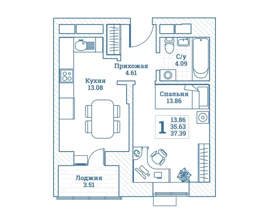 1-к кв. Московская область, Щелково городской округ, Монино пгт ... - Фото 1