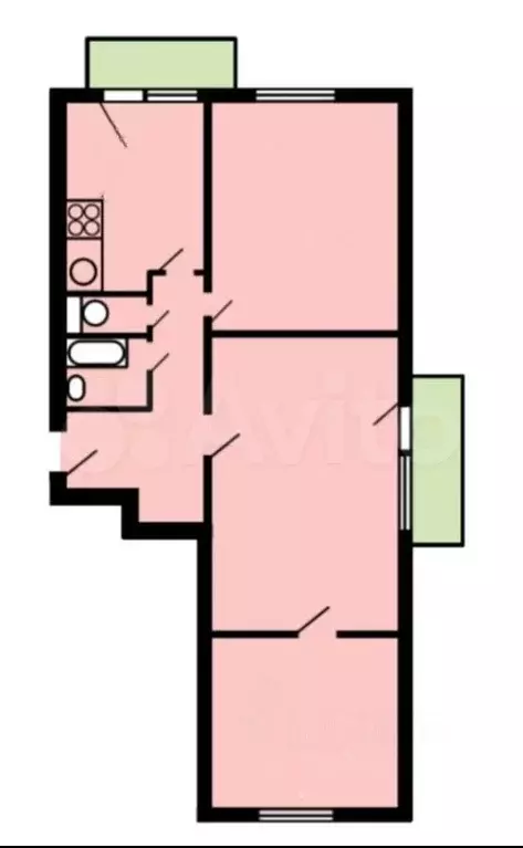 3-к. квартира, 70 м, 9/12 эт. - Фото 0