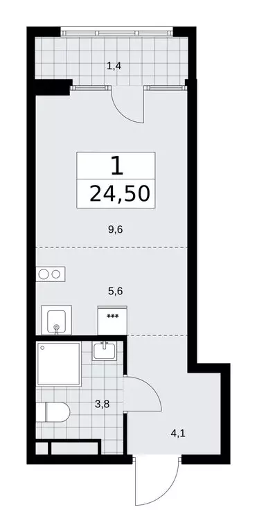 Квартира-студия: Москва, улица Зорге, 25с2 (24.5 м) - Фото 0