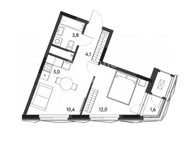1-комнатная квартира: Ижевск, улица Карла Маркса, 304Б (36.9 м) - Фото 1
