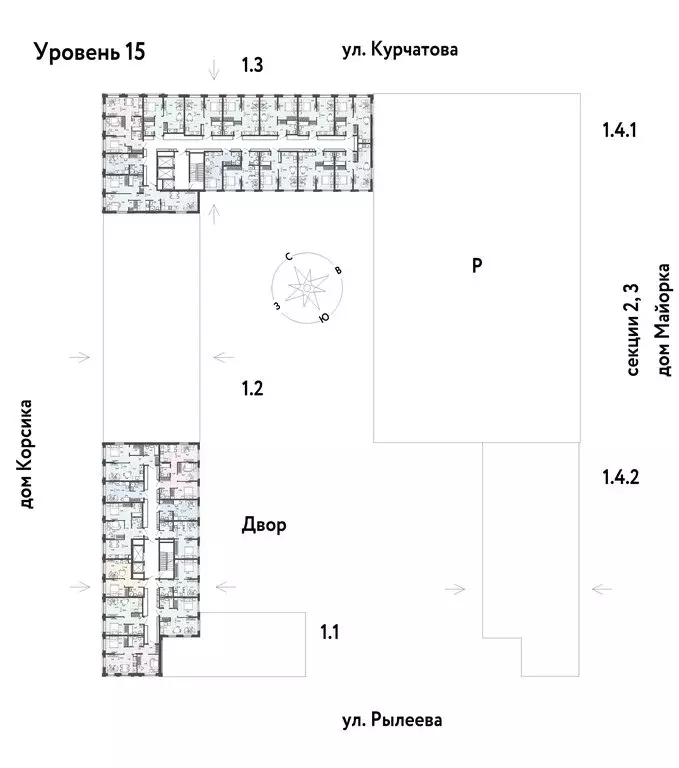 3-комнатная квартира: Тюмень, ЖК Остров-сад (55.72 м) - Фото 1