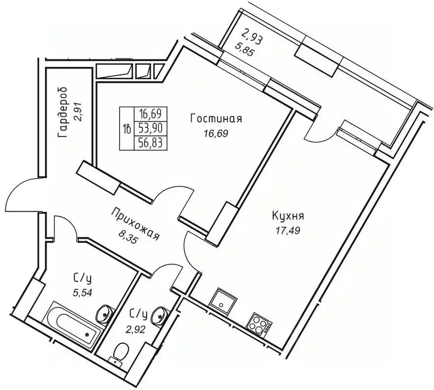 1-к кв. Саха (Якутия), Якутск 11-й кв-л,  (56.83 м) - Фото 0