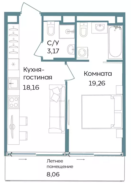 1-к кв. Крым, Саки ул. Морская (48.65 м) - Фото 0
