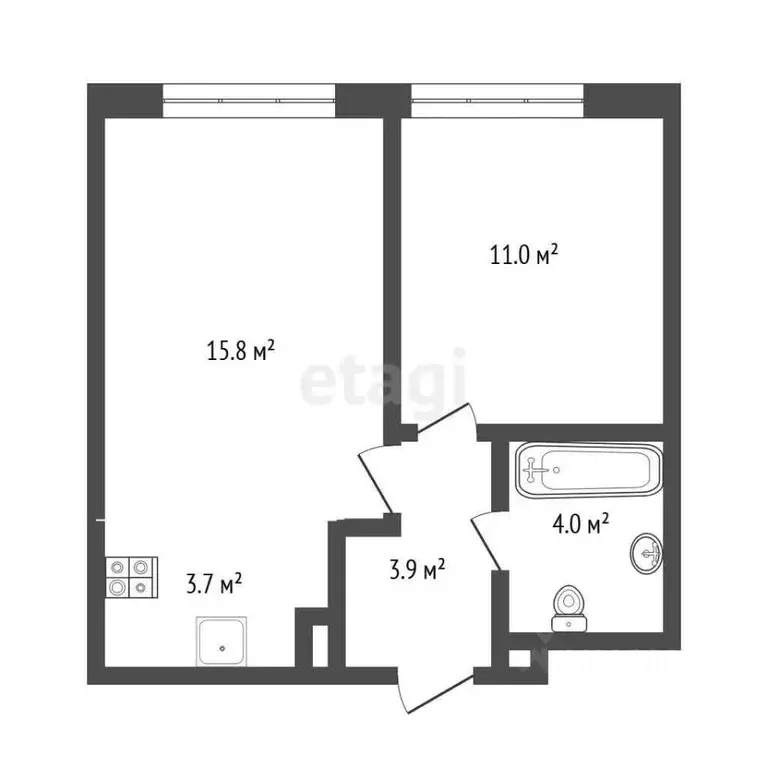 2-к кв. Москва Левел Мичуринский жилой комплекс, К6 (37.3 м) - Фото 1