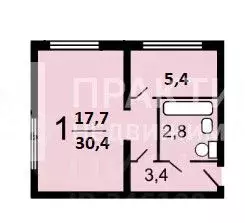 1-к кв. Москва 1-я Курьяновская ул., 53А (30.4 м) - Фото 2