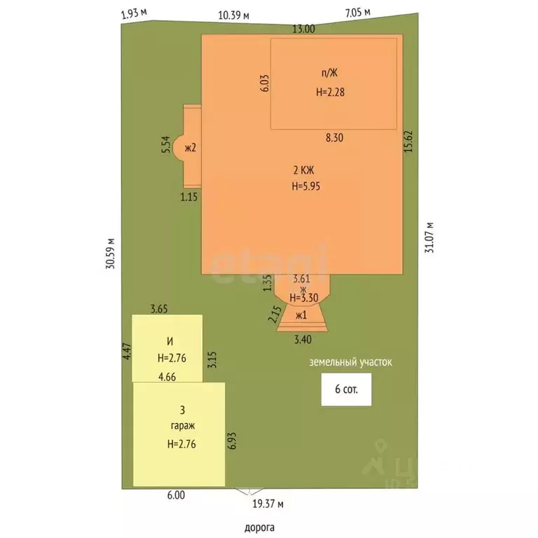 Дом в Ростовская область, Ростов-на-Дону Криворожская ул. (356 м) - Фото 2