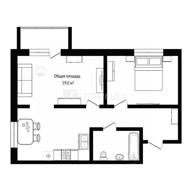 2-к кв. Новосибирская область, Новосибирский район, Мочищенский ... - Фото 2