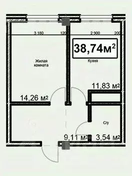 1-к кв. Ставропольский край, Ессентуки ул. Благодатная, 24 (38.74 м) - Фото 2