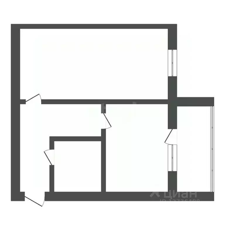 1-к кв. Амурская область, Благовещенский район, с. Чигири, 4-й мкр ул. ... - Фото 2