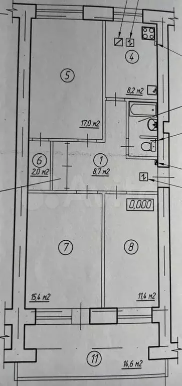 3-к. квартира, 82 м, 6/9 эт. - Фото 0
