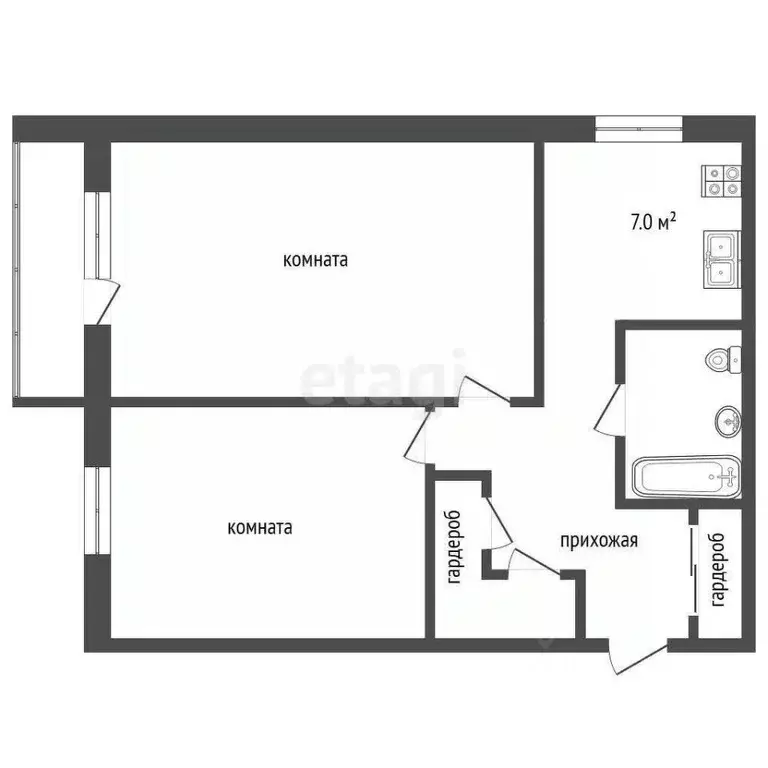 2-к кв. Владимирская область, Муром ул. Куйбышева, 4 (41.0 м) - Фото 1