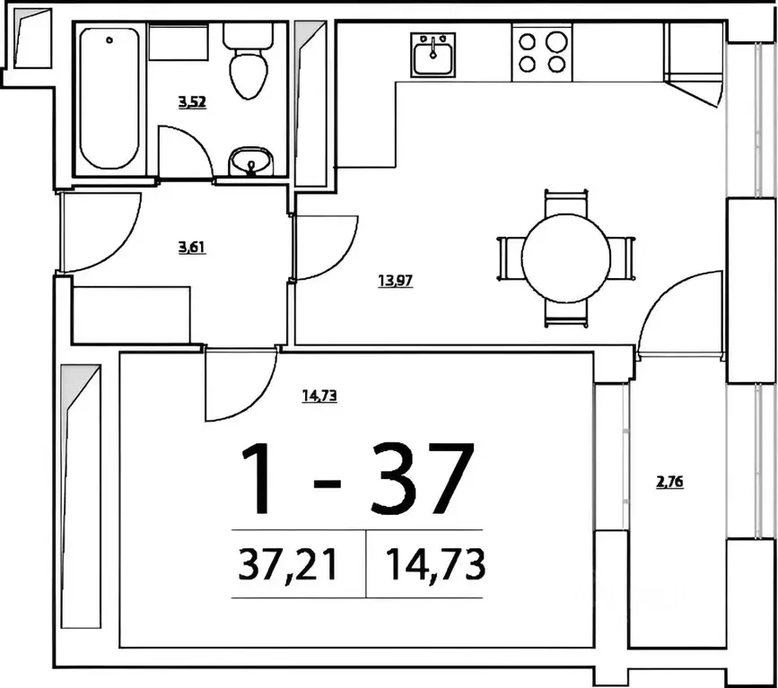 1-к кв. Санкт-Петербург Земледельческая ул., 3 (39.0 м) - Фото 1