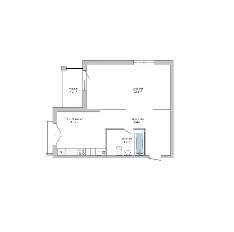 1-к кв. Крым, Судак ул. Инициативных, 80 (48.8 м) - Фото 1