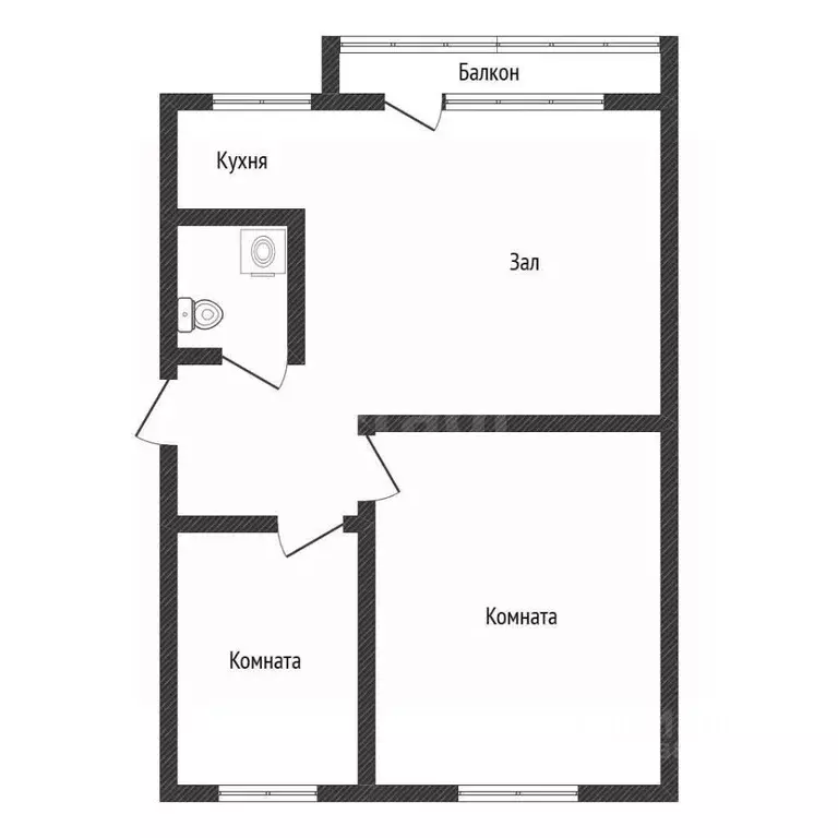 3-к кв. Алтайский край, Бийск ул. Ильи Мухачева, 123 (63.6 м) - Фото 2