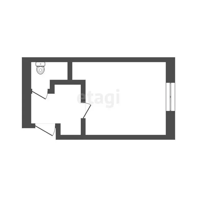 1-комнатная квартира: Ульяновск, улица Лихачёва, 2А (17.2 м) - Фото 1