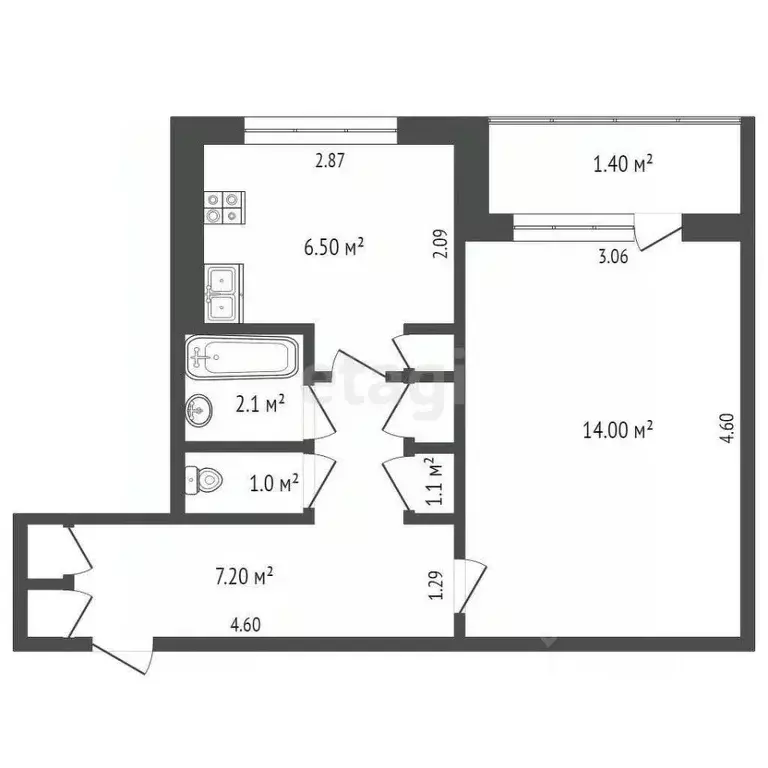 1-к кв. Мордовия, Саранск Ярославская ул., 16 (32.7 м) - Фото 1