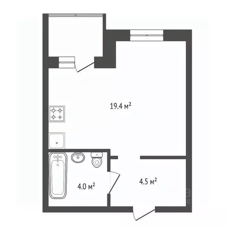 Студия Красноярский край, Красноярск ул. Авиаторов, 3 (43.7 м) - Фото 1