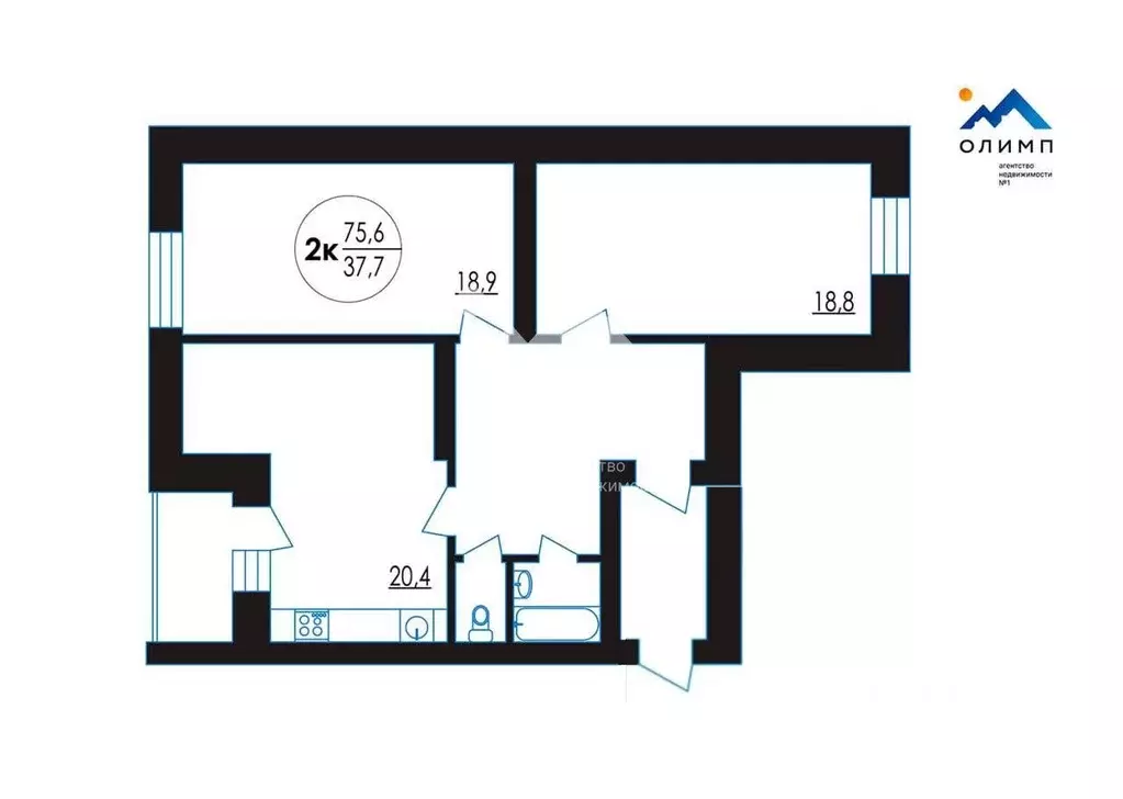 2-к кв. Вологодская область, Вологда ул. Можайского, 37 (75.6 м) - Фото 2