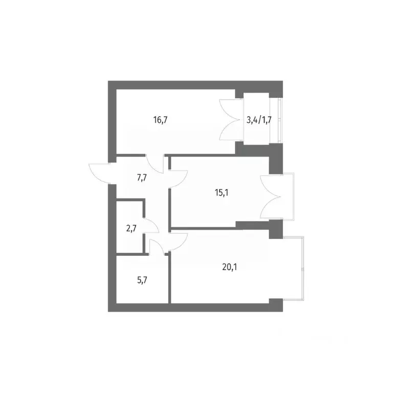 2-к кв. Санкт-Петербург ул. Академика Константинова, 1к1 (69.7 м) - Фото 0