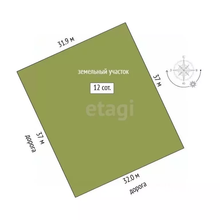 Участок в Тюменская область, Тюменский муниципальный округ, Онегин кп  ... - Фото 1