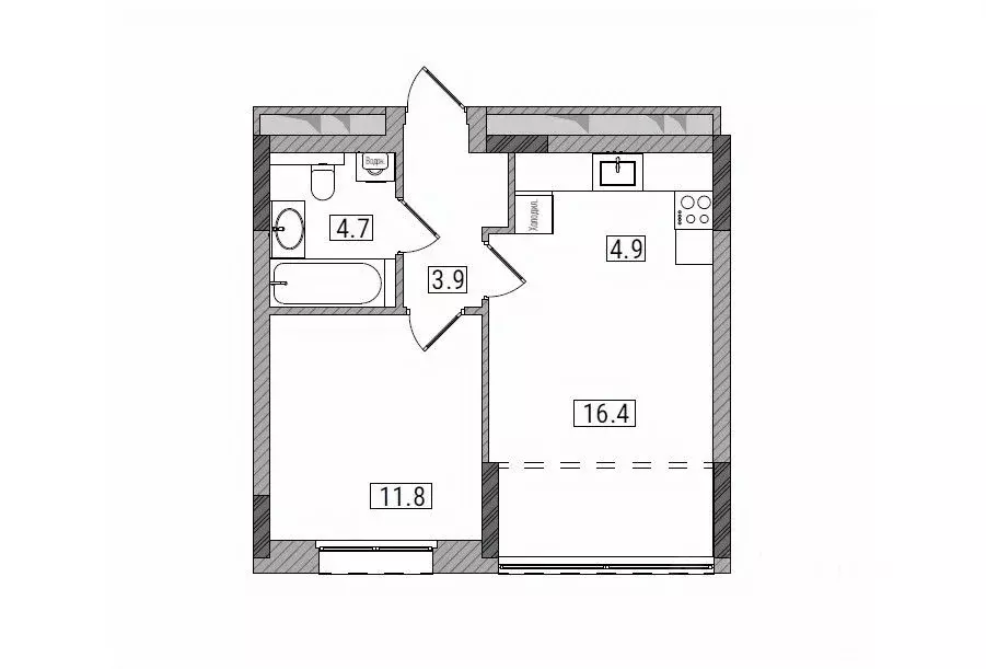 2-к кв. Кировская область, Киров Мелькомбинатовский проезд, 3 (41.7 м) - Фото 1