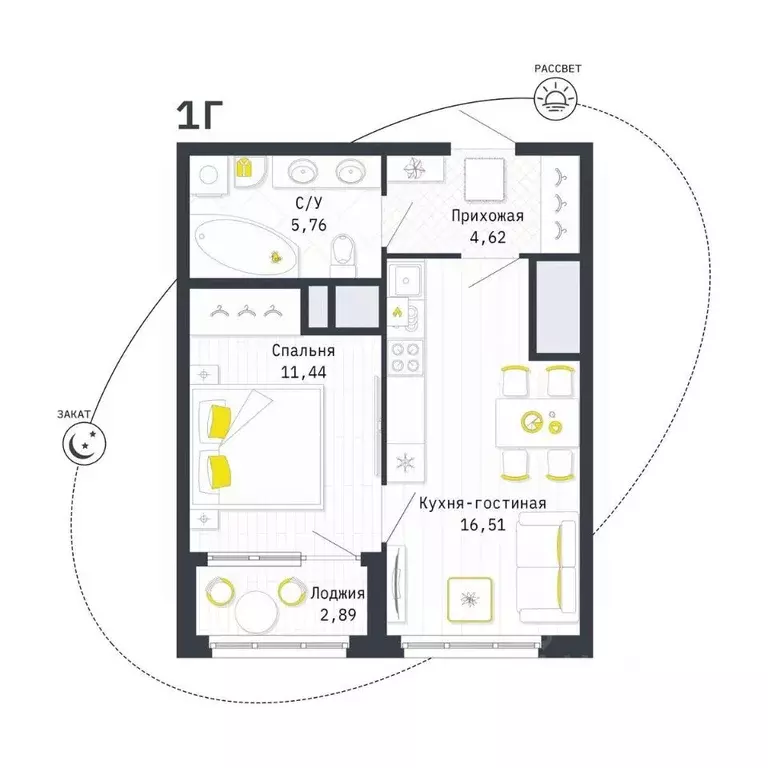 1-к кв. Рязанская область, Рязань Шереметьевская ул., 12к4 (39.78 м) - Фото 1