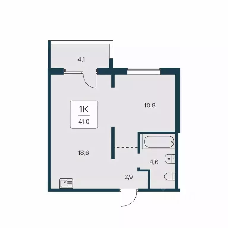 1-к кв. Новосибирская область, Новосибирск Игарская ул., 6 (41.0 м) - Фото 1