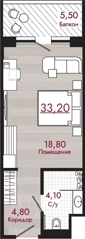 Студия Краснодарский край, Туапсинский муниципальный округ, с. Агой  ... - Фото 0