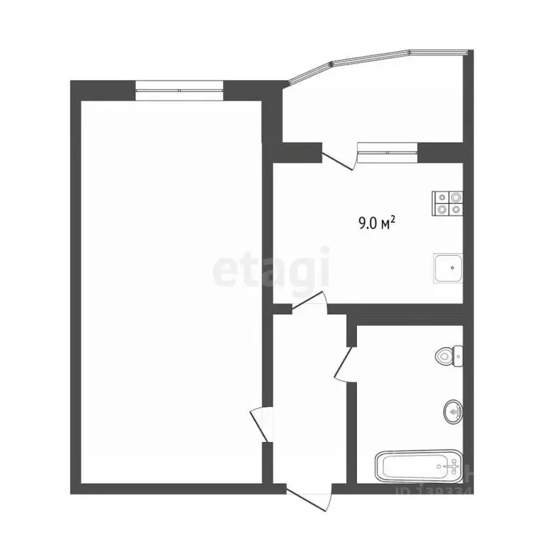 1-к кв. Тюменская область, Тюмень Кремлевская ул., 87 (43.0 м) - Фото 2