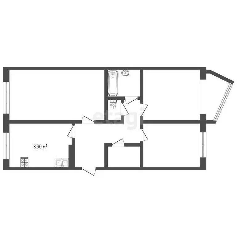 3-комнатная квартира: Петропавловск-Камчатский, Солнечная улица, 11/2 ... - Фото 1