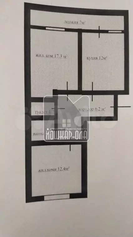 2-к. квартира, 59 м, 5/9 эт. - Фото 0