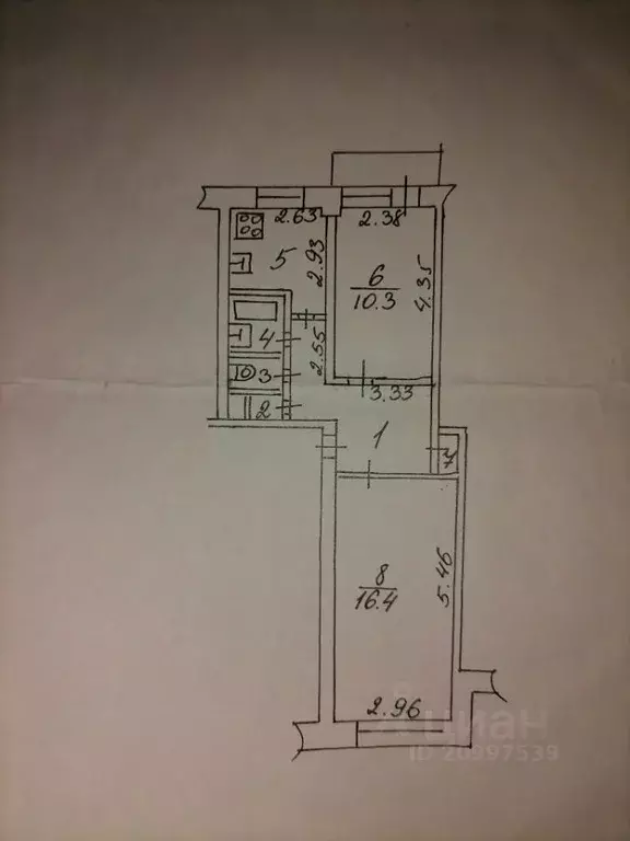 2-к кв. Новгородская область, Великий Новгород ул. Щусева, 4к1 (46.2 ... - Фото 1
