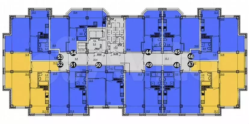 2-к. квартира, 58м, 5/9эт. - Фото 1