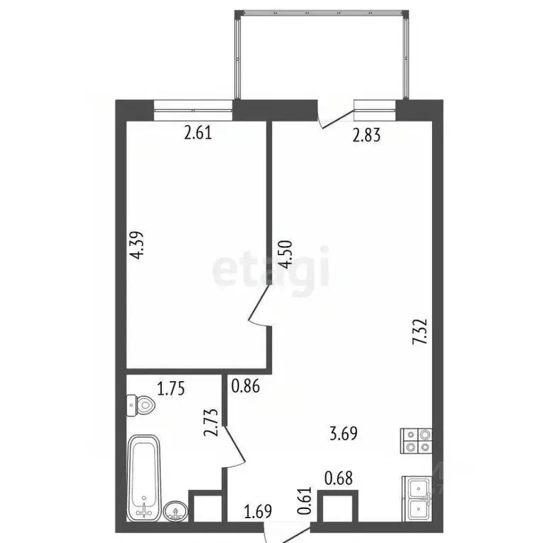 1-к кв. Ленинградская область, Колтуши Всеволожский район, ул. Иоанна ... - Фото 1