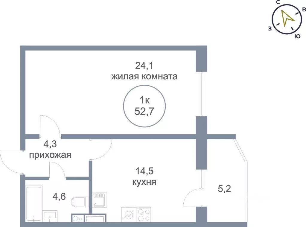 1-к кв. Ханты-Мансийский АО, Нефтеюганск 6-й мкр, Сияние жилой ... - Фото 0