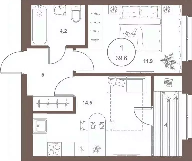 1-к кв. Пензенская область, Пенза Арбеково жилрайон, Дальнее Арбеково ... - Фото 1