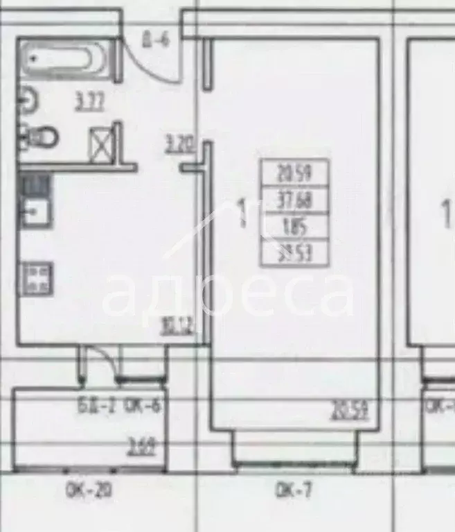 1-к кв. Самарская область, Самара Солнечная ул., 36Б (42.0 м) - Фото 2