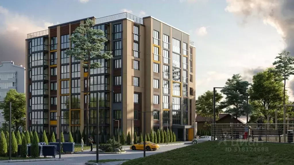 2-к кв. Калининградская область, Светлогорск Тихая ул., 6к1 (63.85 м) - Фото 1